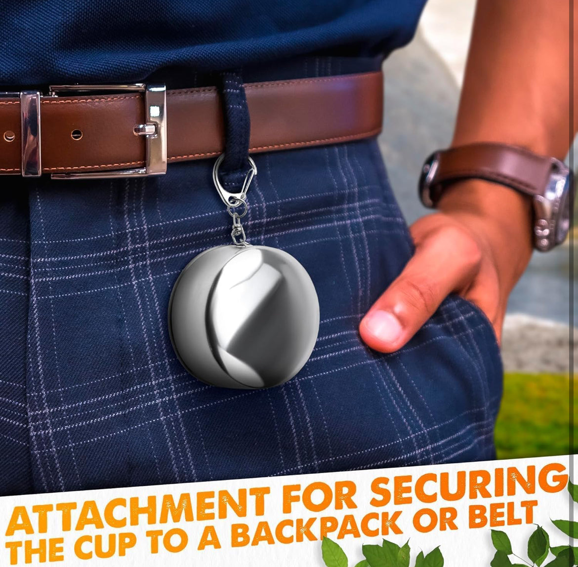 Foldable Steel Glass 2 Pc Set | LoopLuxe