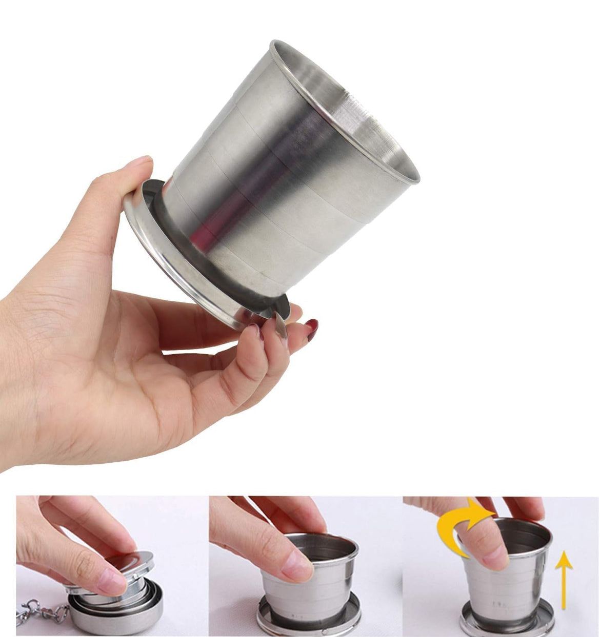 Foldable Steel Glass 2 Pc Set | LoopLuxe