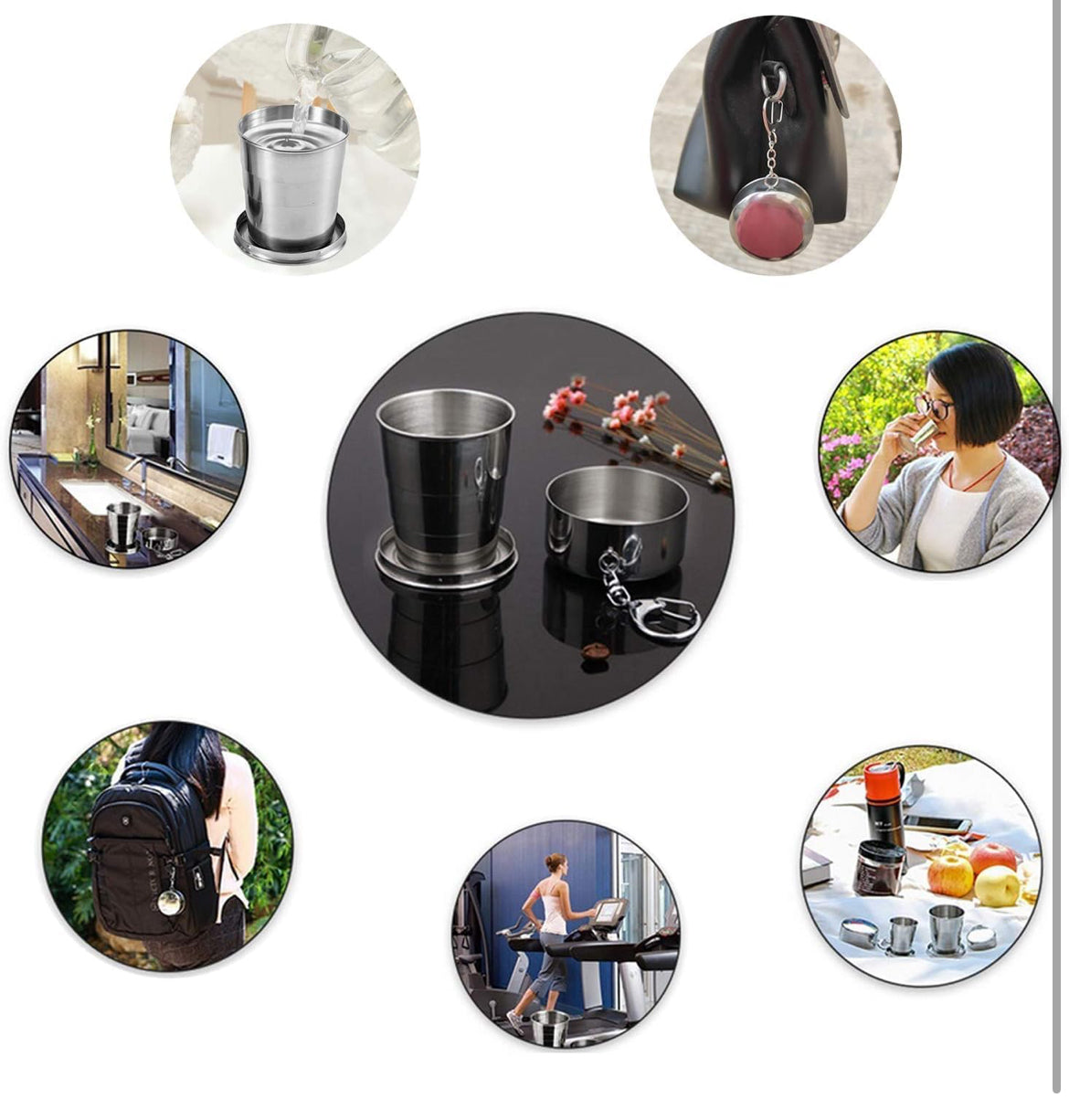 Foldable Steel Glass 2 Pc Set | LoopLuxe