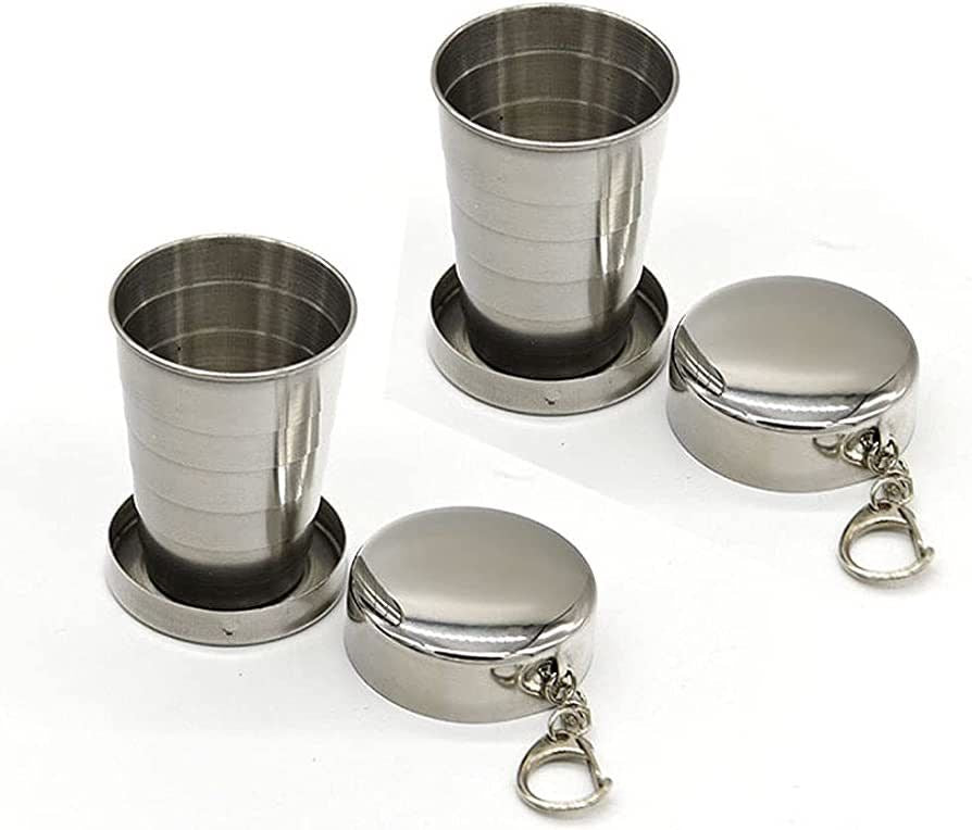 Foldable Steel Glass 2 Pc Set | LoopLuxe