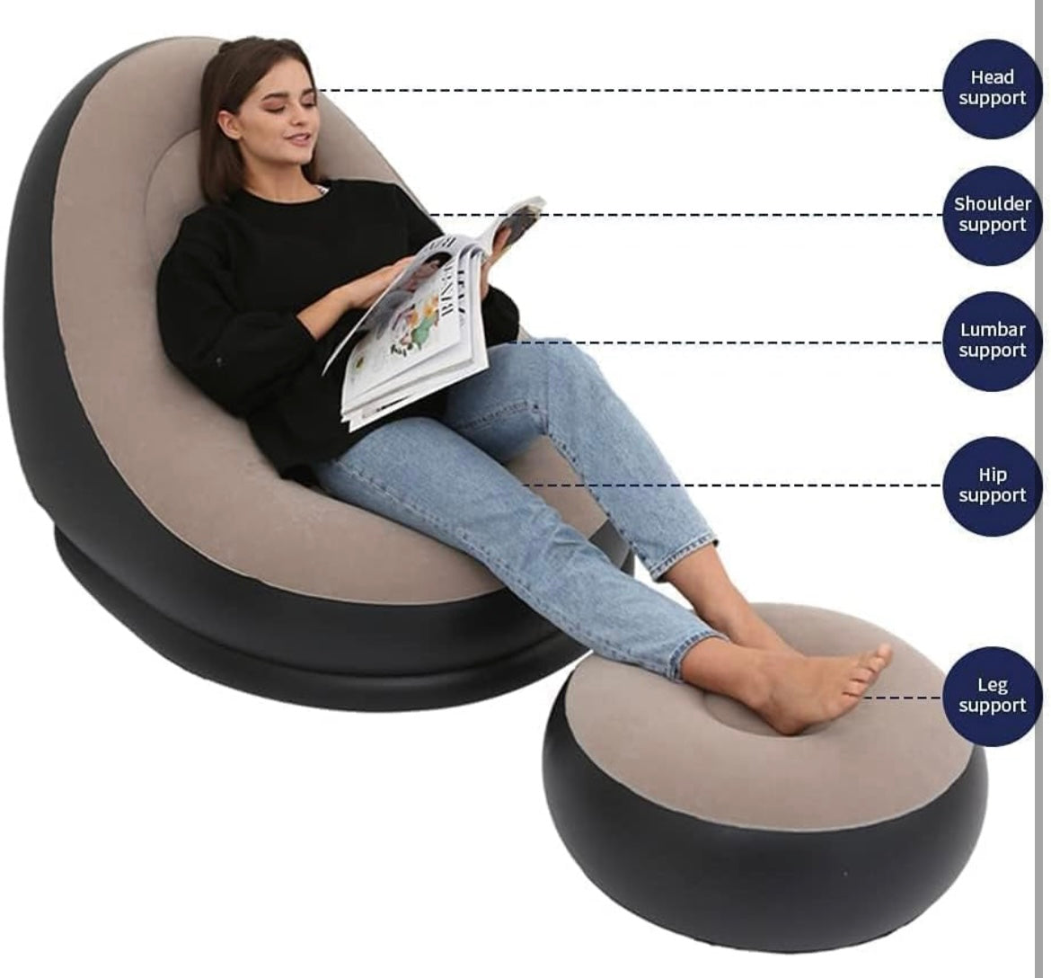 Air Sofa Lounge Footstool With Air Pump | LoopLuxe