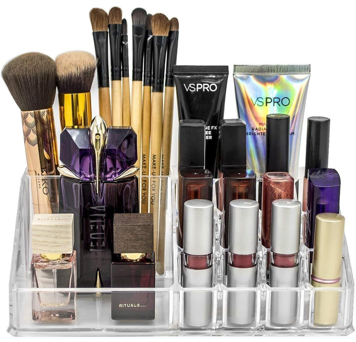 16 Section Cosmetic Makeup Display | LoopLuxe