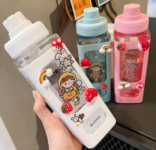 Kawaii Cute Water Bottle 700Ml | LoopLuxe