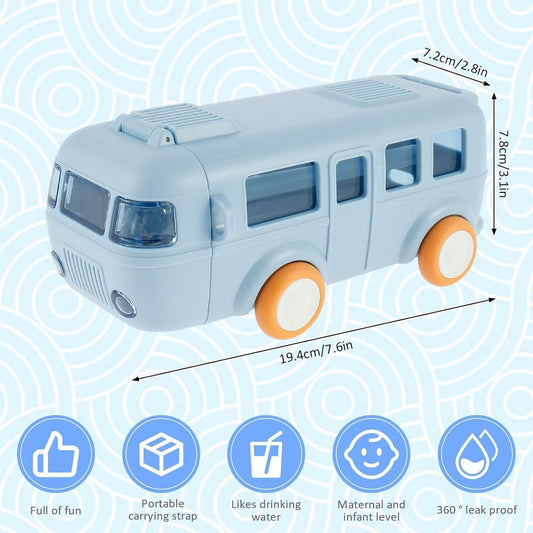 Bus Water Bottle With Sipper Straw | LoopLuxe