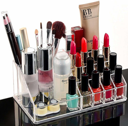 16 Section Cosmetic Makeup Display | LoopLuxe
