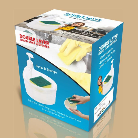 Double Layer 2 in 1 Liquid Soap Dispenser | LoopLuxe