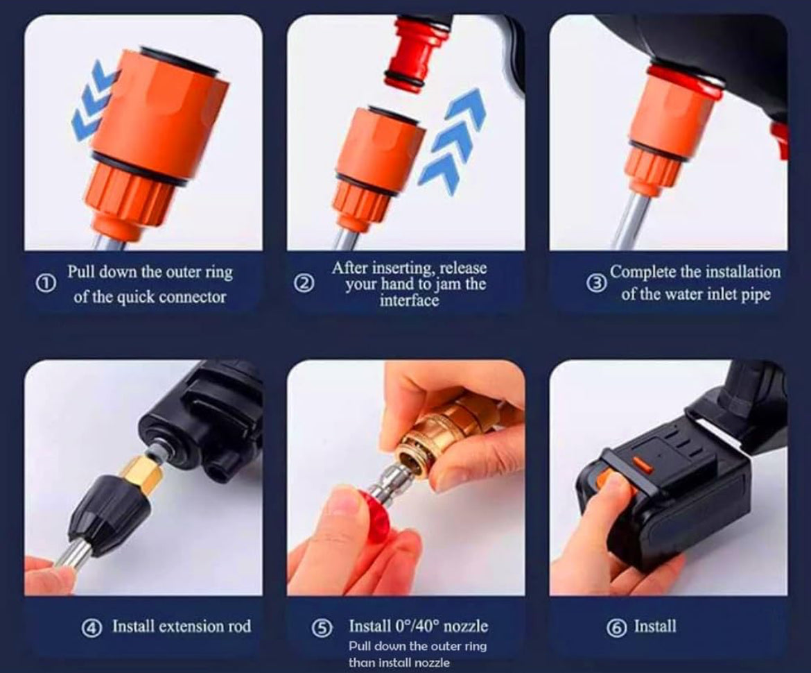 Portable Water Pressure Gun With 2 Battery 48V | LoopLuxe