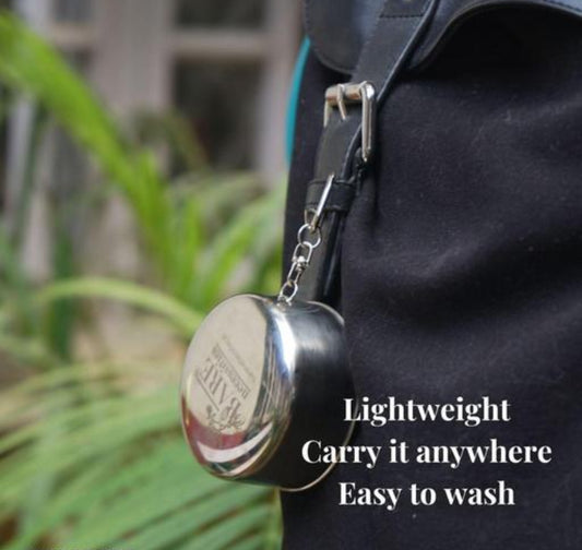 Foldable Steel Glass 2 Pc Set | LoopLuxe