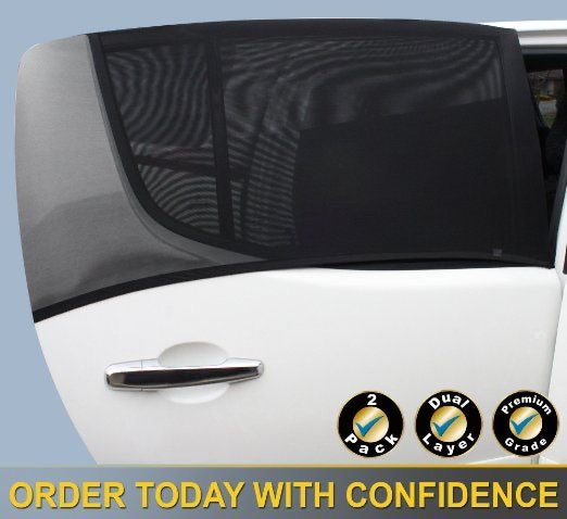 UV Protection Car Window Net (Pack Of 2) | LoopLuxe